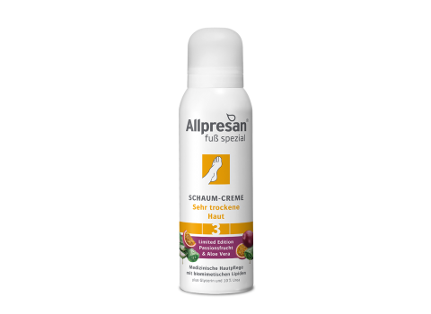 Allpresan® PediCARE (3) krémová pěna na velmi suchou pokožku s vůní passion fruit a aloe vera - limitovaná edice 