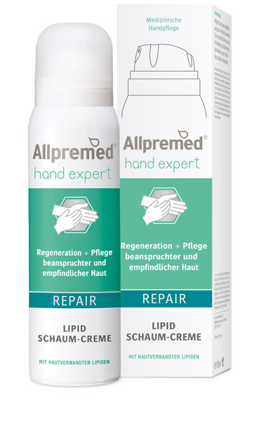Lipidová krémová pěna Allpremed® hand expert REPAIR s kožními lipidy